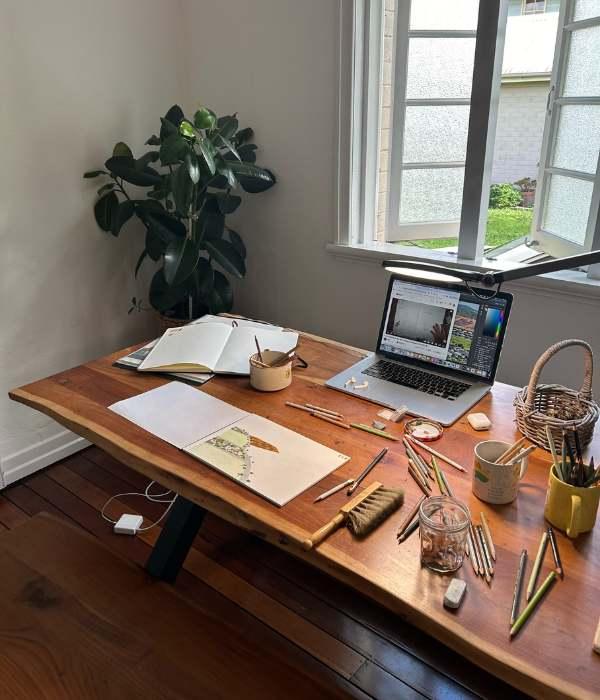 Renee creating artwork 2024Spark 1