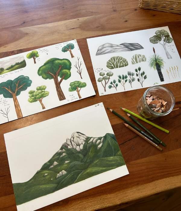 Renee creating artwork 2024Spark 2