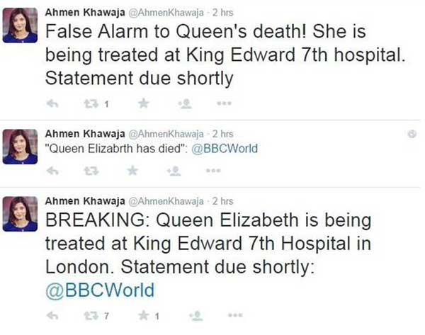 Queen Dead Tweet