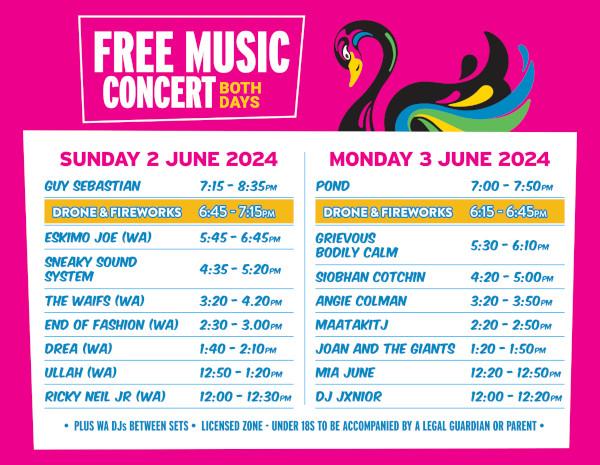 WA festival 2024 lineup