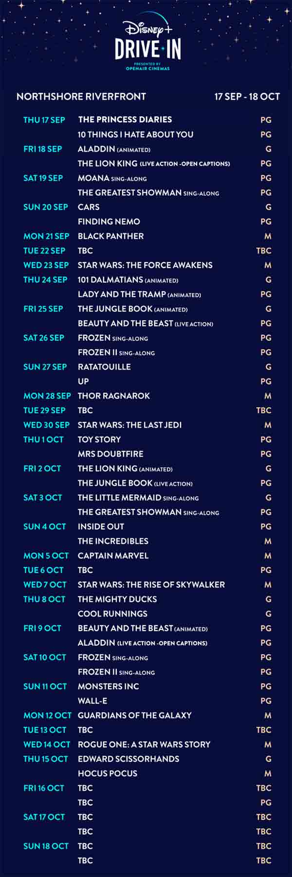 DisneyDriveIn Brisbane 2020