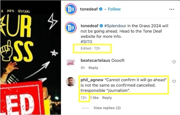 tone deaf SITG insta