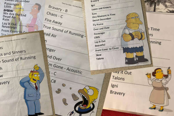 These Four Walls Simpsons Setlists