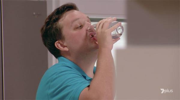 Kieran drinking BB20
